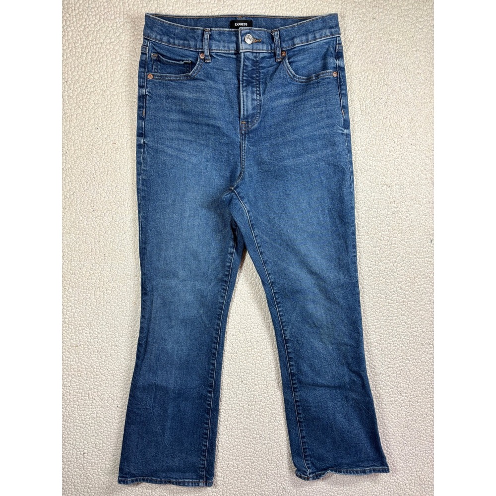 Express Womens Jeans 8/S 90s Boot High Rise Medium Wash Denim Bootcut Stretch